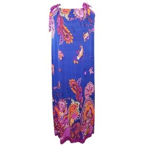 ♦️5/$20 Ace Fashion Blue Multicolored Paisley Maxi Large